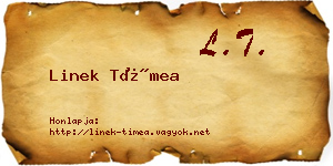 Linek Tímea névjegykártya