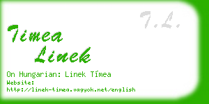 timea linek business card